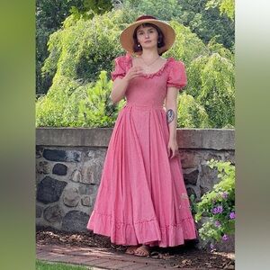 Vintage red and white gingham dress